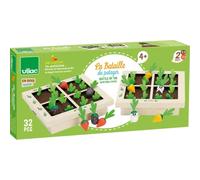 Vilac Wooden and Felt Battleship Style Game, Vegetable Garden Theme, Modern Twist on Classic Board Game, 4 Years+