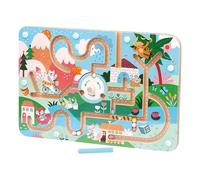 Vilac Wooden Magnetic Maze Puzzle, Marbles Protected Under Plexiglass, Has 1 Stylus, Matching and Logic Montessori Game, Fine Motor Skills, 2 Yrs+, 31 x 3 x 21 cm, Funny Animals By Michelle Carlslund