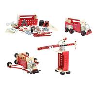 Vilac - Workshop Reversible Tool Box, Construction Toys, Wooden Interlinking Toys, Role Play Construction Games, Tool Kit Sets, Toy Tool Box, Suitable or 4+ Year, Multicoloured