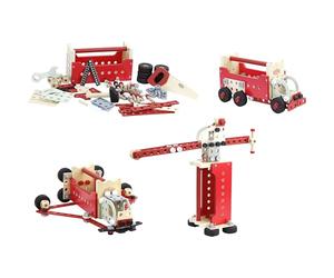 Vilac - Workshop Reversible Tool Box, Construction Toys, Wooden Interlinking Toys, Role Play Construction Games, Tool Kit Sets, Toy Tool Box, Suitable or 4+ Year, Multicoloured