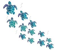VilaGi 12 Pcs Blue Cute Turtle Wall Stickers, Waterproof, Matte Vinyl, Indoor, Sea Turtle Animal Theme, For Home Office Living Room Toilet Door Kids Bedroom