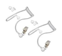 VilaGi 2Pcs Radio Earpiece Headset Costume Earpiece Agent Secret Earpiece Costume Prop,Clear Audio Tube with Soft Earbuds Radio Ear Piece Replacement Acoustic Tube 2 Way Radio Audio Headsets