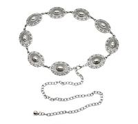 VilaGi Silver Belt Metal Waist Chain Belt for Women,Western Concho B/elt Adjustable Multi Layer Body Link Silver Chain B/elt Cowgirl Waist Ch/ain Pirate Accessories Women for Dress Pants Coat