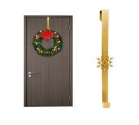 VilaGi Wreath Hanger for Front Door,Christmas Wreath Hanger, Door Wreath Hanger Over the Door 38 cm Metal Silver Hanging Hooks for Christmas Party Decor Home Office Wall Wreaths Decor
