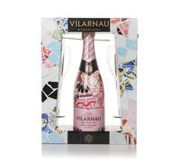 Vilarnau Organic Cava Rose Gift Pack with 2x Glasses Sparkling Wine