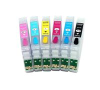 Vilaxh Refillable Ink Cartridges Compatible With Various Stylus Printers P50 R265 PX650 PX700 PX800 PX710 PX720 PX810 PX820 R360 RX560 Models T0801 To T0806