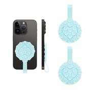 Vilbocr 2Pcs Suction Cup Phone Case Mount Double-Sided,Anti Slip Hands Free Silicone Suction Phone Grip Compatible,Silicon Sticky Phone Stand,Mobile Fidget Mirror Holder for Selfies and Videos (blue)