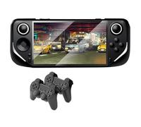 VILCORN 5-inch Portable Handheld Game Console 40000 Classic Games Compatible With PSP PS1 N64 GBA SNES MD Includes 2.4G Wireless Gamepad Compatible with Kids(E6-64G-Black-2p)