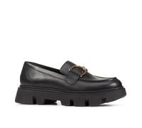 Geox Women's D Vilde H Moccasin, Black, 7.5 UK