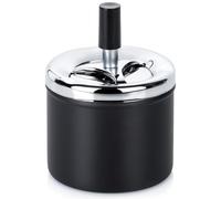Vilde Closed ashtray - metal with twist lid - diameter 9.5 cm x height 13 cm - modern design - cleanliness indoor/outdoor - press stud against odours - stable and durable for home, patio, garden