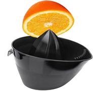 Vilde 5904316405434 Lemon Squeezer Citrus Juicer Manual Hand Operated for Large Fruits Grapefruits Orange Black with Spout Handle, Plastic