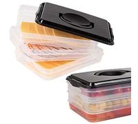 Vilde Plastic Storage Box with Lid for Kitchen | Set of 3 | Clear | 23.5 x 15.6 x 12.8