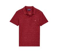 Vilebrequin Mens Burgundy Linen Jersey Polo Shirt BOURG-WINE XL