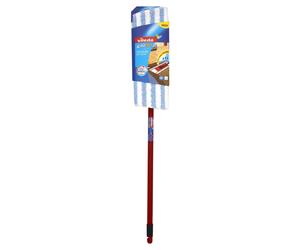 Vileda 0219-1 Flat Active Max Mop with Telescopic Broom Handle - Red/Black