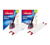 Vileda 1-2 Spray Microfibre Pads Refill Mop Head Replacement Set Ultramax and Spray Mops, Pack of 2 Refills