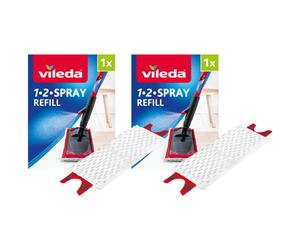 Vileda 1-2 Spray Microfibre Pads Refill Mop Head Replacement Set for Vileda Ultramax and Spray Mops, Pack of 2 Refills