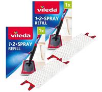Vileda 1-2 Spray Microfibre Pads Refill Mop Head Replacement Set Ultramax and Spray Mops, Pack of 2 Refills