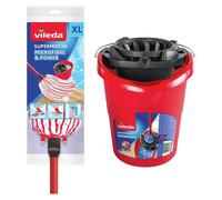 Vileda 10 Litre Microfibre Power Mop and Bucket Set