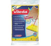 Vileda 141444 Soft Floor Cloth with 30% Microfibre - For Very Soft Cleaning with Odour-Stop Technology - Sticks Well to Scrubbing Brushes