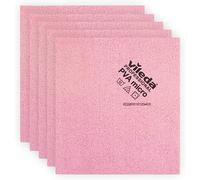 Vileda 143586 micro cleaning cloth, pink, red, 5 pieces, 38x35 cms, Pack of 5