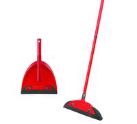 Vileda 158735 Super Classic Broom with Triangular Handle and Super Duster Classic Sweeping Set Broom Set ? Red, 16 x 49 cm