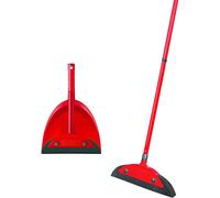 Vileda 158736 Super Classic Broom with Triangular Handle and Super Duster Classic Sweeping Set Broom Set Red, 16 x 49 cm