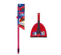 Vileda 160496 DuActiva 2-in-1 Anti-Dust Broom Plus Dustpan Set, Red/Black, 14.1 x 29.4 x 81 cm