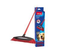 Vileda Pet Pro Always Clean Broom - Rubber broom perfect for removing pet hair, Attracts and collects dirt and pet hair, Safe and effective for all floors, Easy to clean