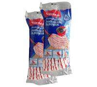 Vileda 2 Pieces Microfibre SuperMocio Microfibre & Power Mop Head Fibre Cloth 7 x 14 x 40 cm