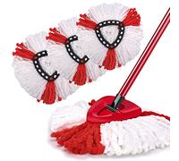 Vileda 3 Pack Triangle Spin Reusable Mop Heads - Compatible with Turbo Mop Heads Replacement