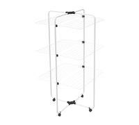 Vileda Adapto 3 | 3-Tier Tower Clothes Airer | Modular Joint | Easy to Move | Indoor and Outdoor | Foldable, White, L