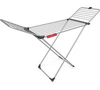 Vileda Aluminium 100 Clothes Airer Extendable 20m Drying Line Length Extra Thick Lines Small Parts Holder Grey