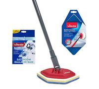Vileda Bath Magic Mop with 1 Extra Refill and 1 Microfibre Bathroom Cloth