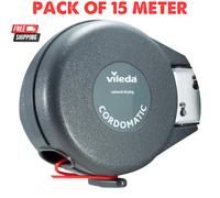 Vileda Cordomatic Retractable Washing Line 15m Outdoor Clothes Dryer Heavy Duty