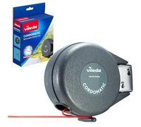 Vileda Cordomatic Retractable Washing Line 15m Wall Mounted Clothes Line Holds Up to 15kg Extendable Drying Line with Automatic Retraction for Indoor Outdoor Laundry Use