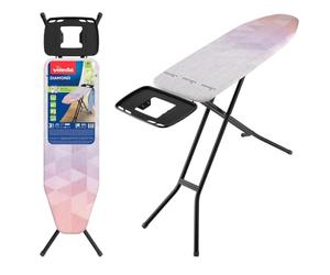 Vileda Diamond Ironing Board, 120x38 cm Surface, 77-97 cm Adjustable Height
