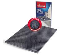 Vileda Dish Drying Mat 30 x 40 cm - Non-Slip TPR Draining Mat for Plates, Glasses and Cutlery - Roll-Up Space-Saving Dish Drainer Mat - Hygienic Quick-Drying Kitchen Worktop Protector