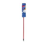 Vileda Flip Microfibre mop with trapezoidal Shape, Composed of 2 Sides Thorough Cleaning Microfibers Cotton Plastic, Blue, White and Red, One Size