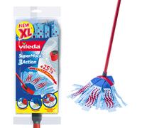 Vileda Floor Strip Mop Super Mocio 3Action XL Pole Super Absorbent Cleaning HQ