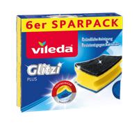 Vileda Glitzi Plus Dishwashing Sponges - 6 pcs