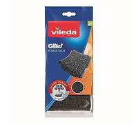 Vileda Glitzi Power INOX Steel Sponge for Stubborn Dirt, 2 Pieces
