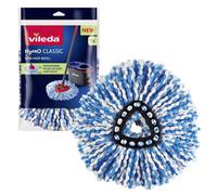 Vileda H2Pro Blue & White Microfibre Spin Mop Refill, (W)194mm