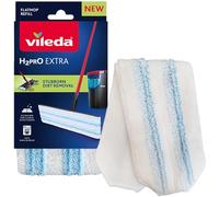 Vileda H2PrO Flat Mop Refill - Microfibre power - Stubborn dirt removal - Easy attachment to frame - Machine washable - Durable mop pad for all hard floors