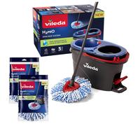 Vileda H2PrO Spin Mop and Bucket Set With 2 Additional Mop Head | qual