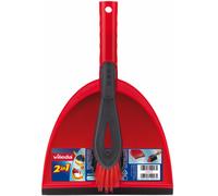 Vileda Hand Brush Dustpan 2in1 Set Dust Pan Rubber Band Heavy Duty Cleaning UK