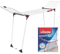 Vileda Infinity Flex Plus Large Extendable Clothes Airer White 2m Drying Rack