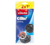 Vileda INOX Spirale 2+1 Sponges, Multicoloured, Pack of 3