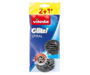 Vileda INOX Spirale 2+1 Sponges, Multicoloured, Pack of 3
