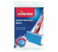 Vileda Magic Mop Flat Refill Cleans Tough Marks No Scratch Easyfit Replacement