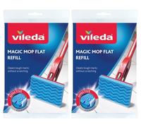 Vileda Magic Mop Sponge Refill Head 3D Floor Cleaning Flat Pad Replacement x 2